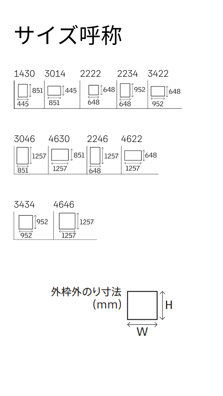 天窓 サイズ